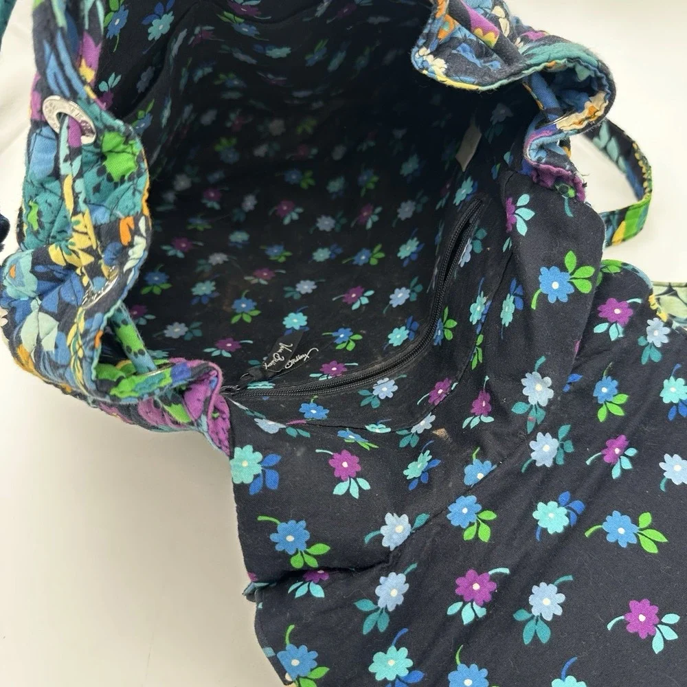 EUC - Vera Bradley convertible backpack to purse  midnight blues pattern 12